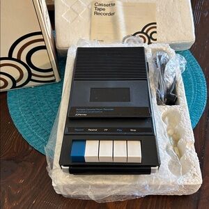 Solid state vintage tape recorder with original box